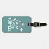 Keep Calm and Love Turtles Luggage Tag (Front Horizontal)