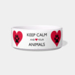 "KEEP CALM AND LOVE YOUR ANIMALS" BOWL<br><div class="desc">Other fun designs and products available created by Lady Denise at www.zazzle.com/LadyDenise</div>