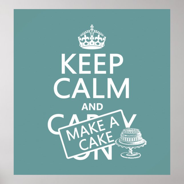 Keep Calm and Make a Cake Poster (Front)