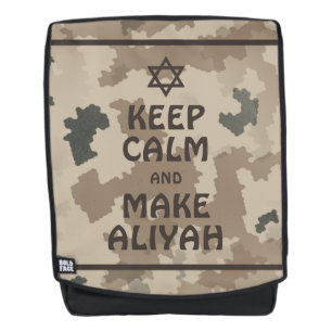 Keep Calm And Make Aliyah Backpack