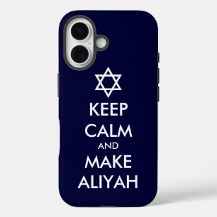 Keep Calm And Make Aliyah iPhone 16 Case