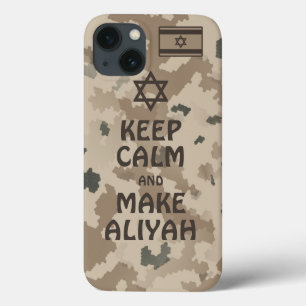Keep Calm And Make Aliyah - Desert iPhone 13 Case
