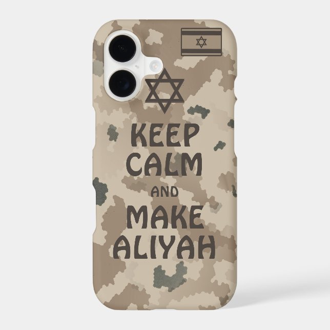 Keep Calm And Make Aliyah - Desert Iphone Case (Back)