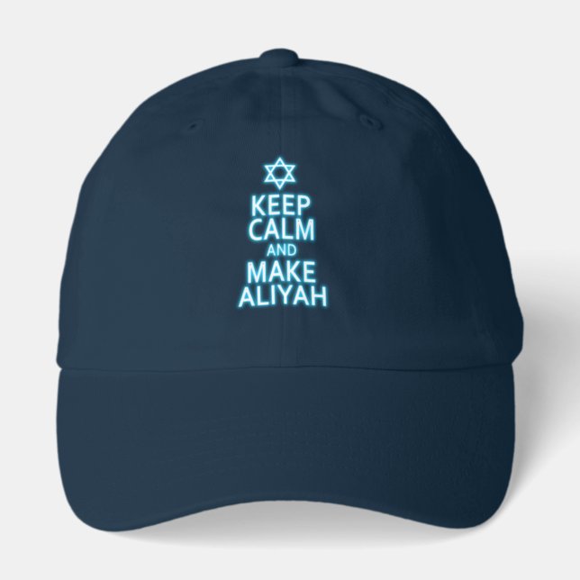 Keep Calm And Make Aliyah Hat (Front)