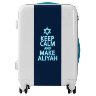 Keep Calm And Make Aliyah Luggage