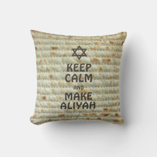Keep Calm And Make Aliyah - Matzah Throw Pillow