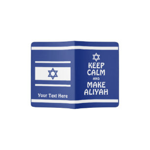 Keep Calm And Make Aliyah Passport Holder