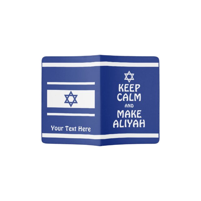 Keep Calm And Make Aliyah Passport Holder (Opened)