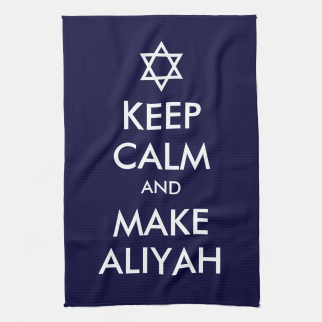 Keep Calm And Make Aliyah Towel (Vertical)