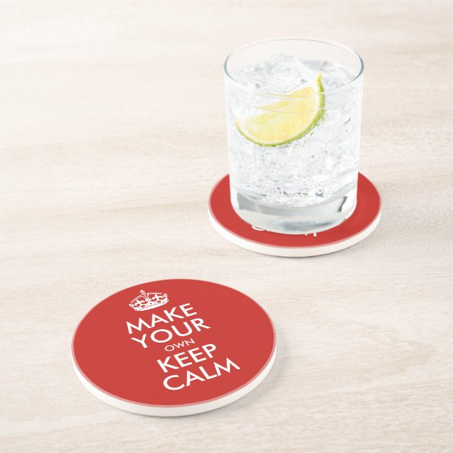 Keep Calm And Make Your Own Personalized Coaster (Side)