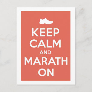 Keep Calm and Marathon Postcard