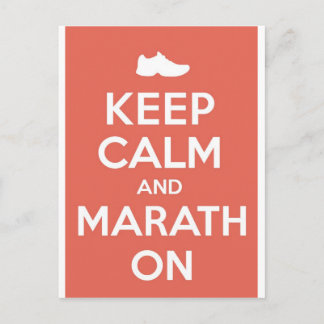 Keep Calm and Marathon Postcard