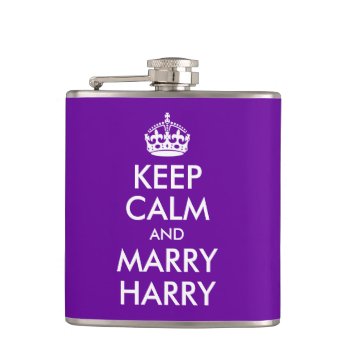 Keep Calm And Marry Harry Flask by purplestuff at Zazzle