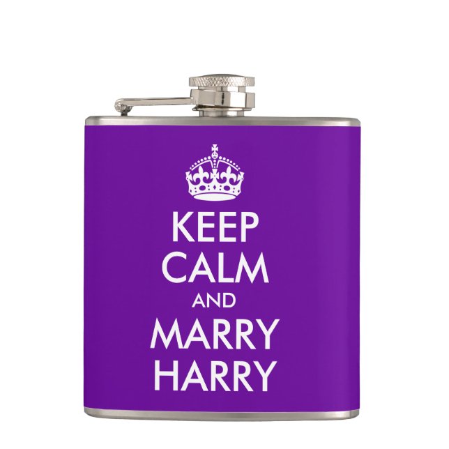 Keep Calm and Marry Harry Flask (Front)