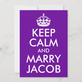 Keep Calm And Marry Jacob by purplestuff at Zazzle