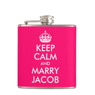 Keep Calm and Marry Jacob Hip Flask