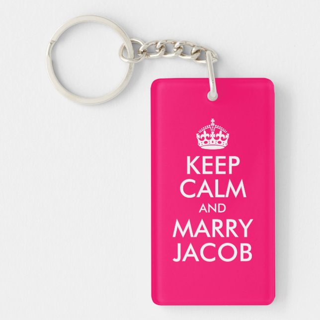 Keep Calm and Marry Jacob Keychain (Front)