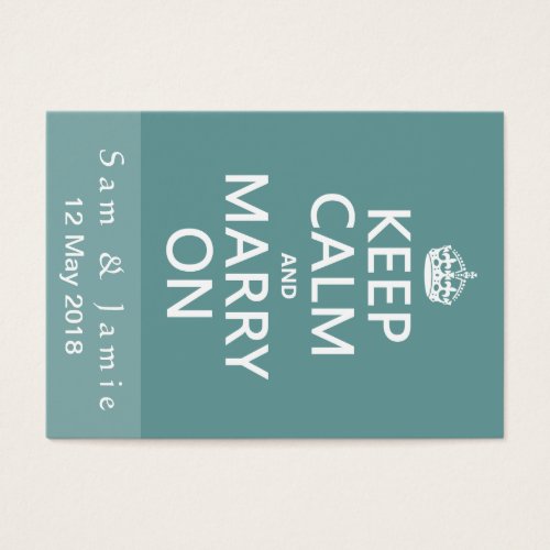 Keep Calm and Marry On Business Card Template