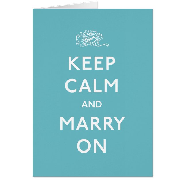 Keep Calm and Marry On Cards (Front)