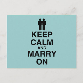 KEEP CALM AND MARRY ON (GAY POSTCARD