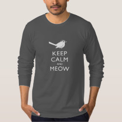 Keep Calm and Meow Men's American Apparel Fine Jersey Long Sleeve T-Shirt