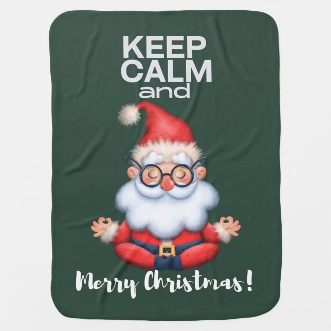Keep Calm and Merry Christmas  Baby Blanket (Front)