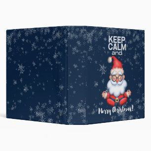 Keep Calm and Merry Christmas Plans 3 Ring Binder