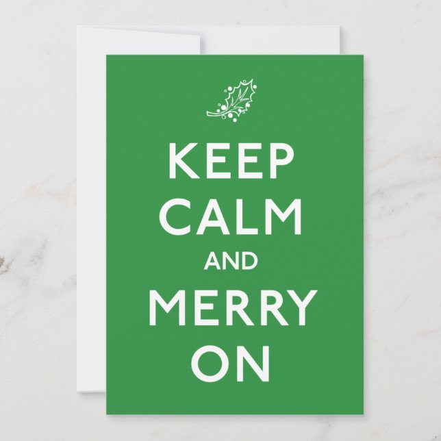 Keep Calm and Merry On Invitation (Front)