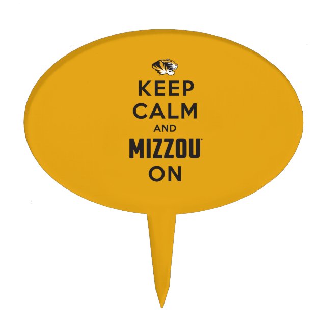 Keep Calm and Mizzou on Cake Topper (Front)