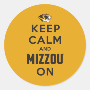 Keep Calm and Mizzou on Classic Round Sticker