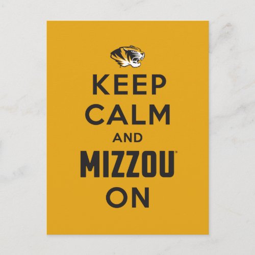 Keep Calm and Mizzou on Postcard