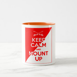 Keep Calm and Mount Up Two-Tone Coffee Mug