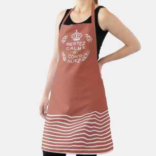 Keep Calm and Move On in French Apron