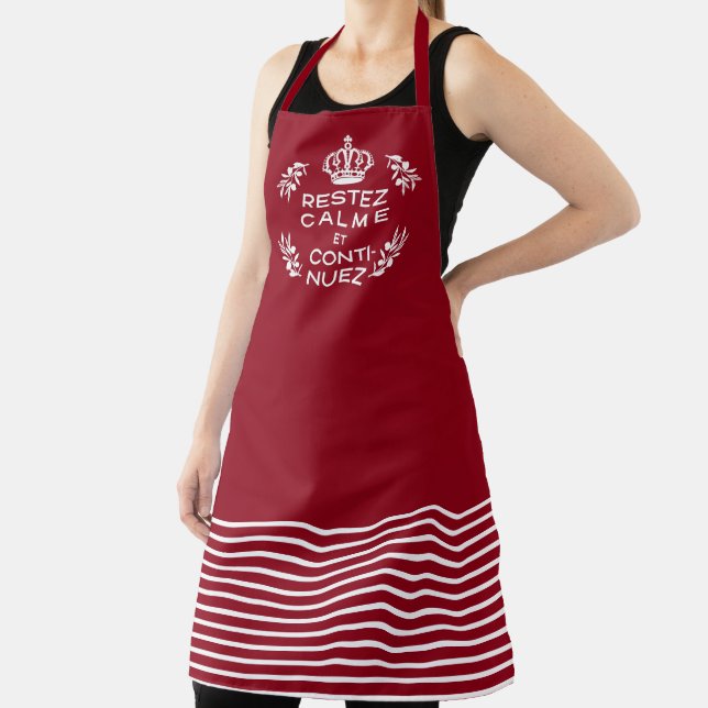 Keep Calm and Move On in French Apron (Insitu)