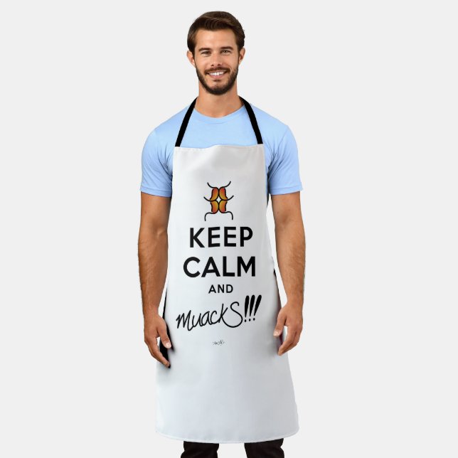 Keep Calm and muackS!!! Apron (Worn)