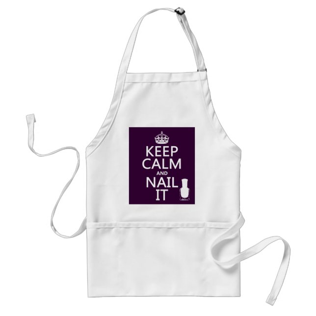 Keep Calm and Nail It (Nail polish) Adult Apron (Front)
