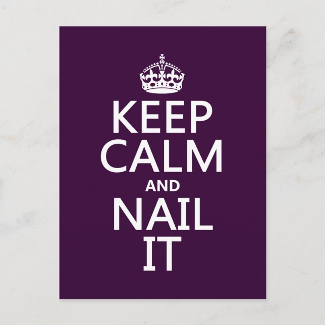 Keep Calm and Nail It Postcard (Front)