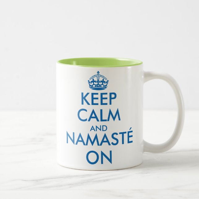 Keep Calm and Namasté on yoga meditation mug (Right)
