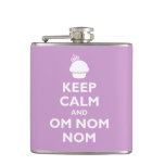 Keep Calm And Om Nom Nom Flask at Zazzle