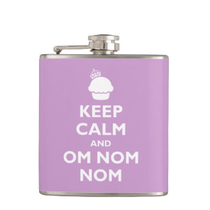 Keep Calm and Om Nom Nom Flask