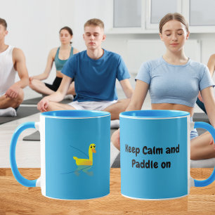 Keep Calm and Paddle On Cute Motivational Ducks Mug