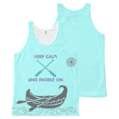 Keep Calm And Paddle On Tank Tops (Front and Back)