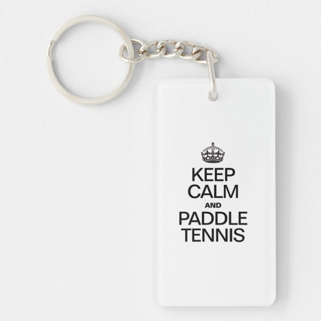 KEEP CALM AND PADDLE TENNIS KEYCHAIN (Front)