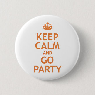 keep calm and party on button