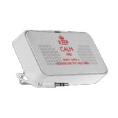Keep Calm and Party With a Counselling Psychologis Portable Speaker (Side)