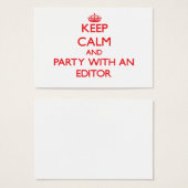 Keep Calm and Party With an Editor (Front & Back)