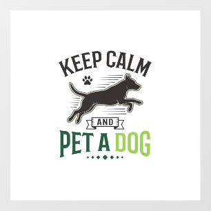 Keep Calm and Pet a Dog Vintage Engraving Design_1 Floor Decals