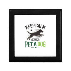 Keep Calm and Pet a Dog Vintage Engraving Design_1 Gift Box