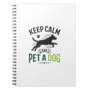 Keep Calm and Pet a Dog Vintage Engraving Design_1 Notebook