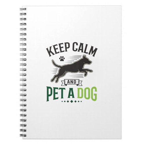 Keep Calm and Pet a Dog Vintage Engraving Design_1 Notebook